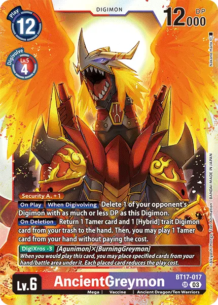 Deck BT17 Red Hybrid with preview of card BT17-017