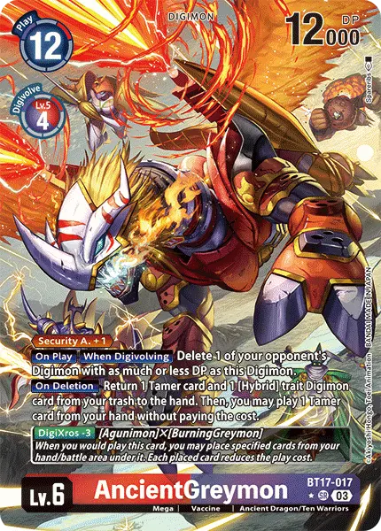 Digimon TCG Card 'BT17-017_P1' 'AncientGreymon'