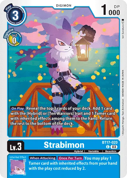 Digimon TCG Card BT17-020 Strabimon