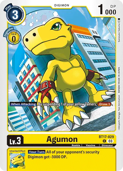 Digimon TCG Card 'BT17-029' 'Agumon'