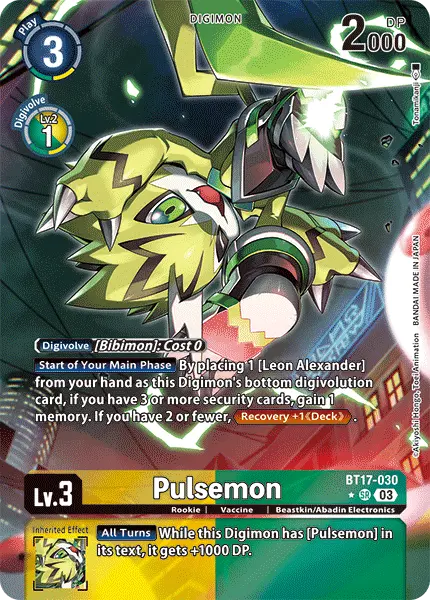 Digimon TCG Card 'BT17-030_P1' 'Pulsemon'