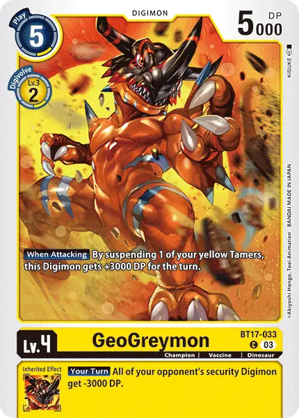 Digimon TCG Card 'BT17-033' 'GeoGreymon'