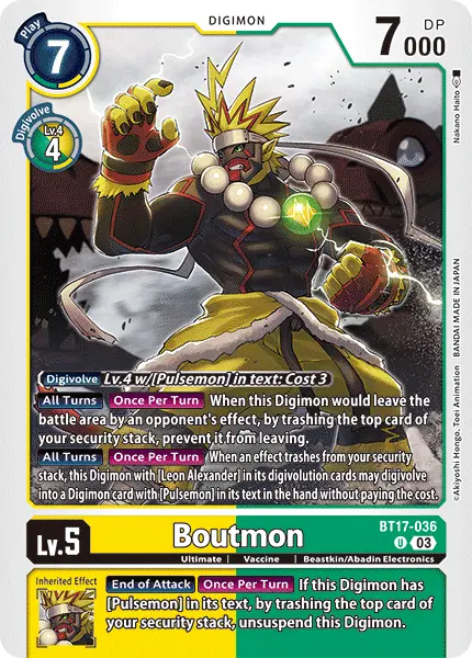 Digimon TCG Card 'BT17-036' 'Boutmon'