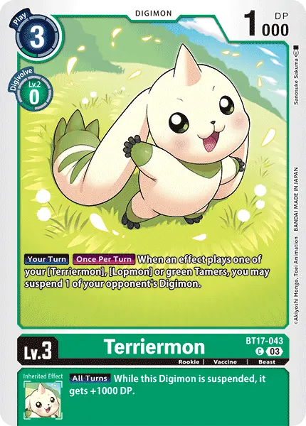 Digimon TCG Card 'BT17-043' 'Terriermon'