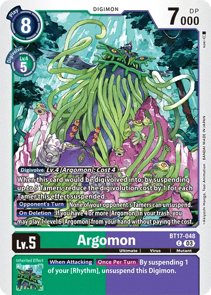 Digimon TCG Card 'BT17-048' 'Argomon'