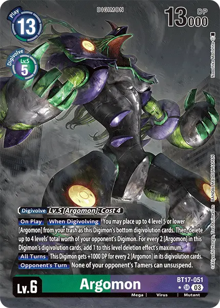 Digimon TCG Card BT17-051_P1 Argomon