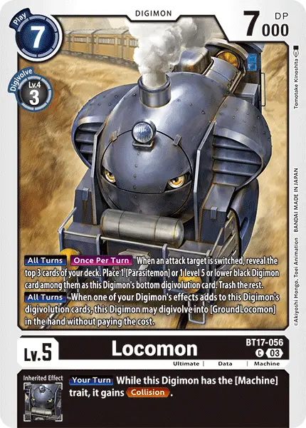 Digimon TCG Card BT17-056 Locomon