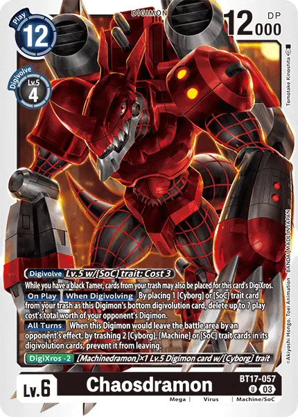 Digimon TCG Card 'BT17-057' 'Chaosdramon'