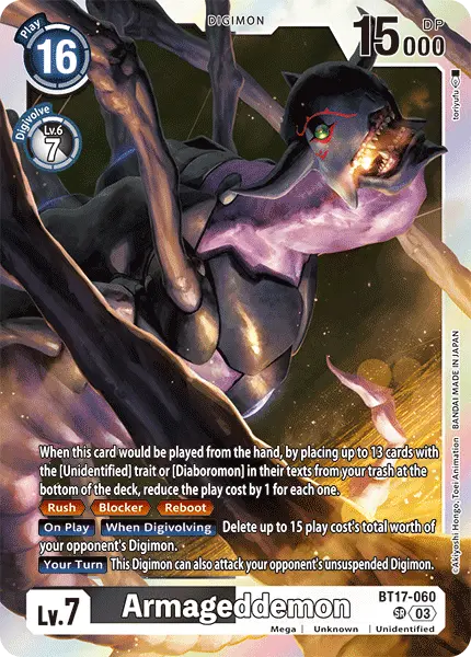 Digimon TCG Card 'BT17-060' 'Armageddemon'