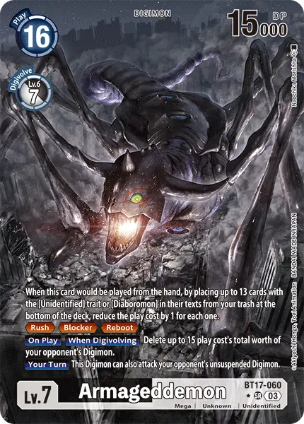 Digimon TCG Card BT17-060_P1 Armageddemon