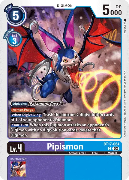 Digimon TCG Card BT17-064 Pipismon