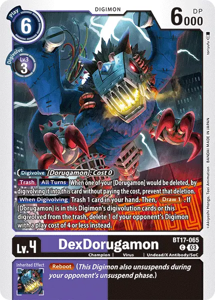 Digimon TCG Card BT17-065 DexDorugamon