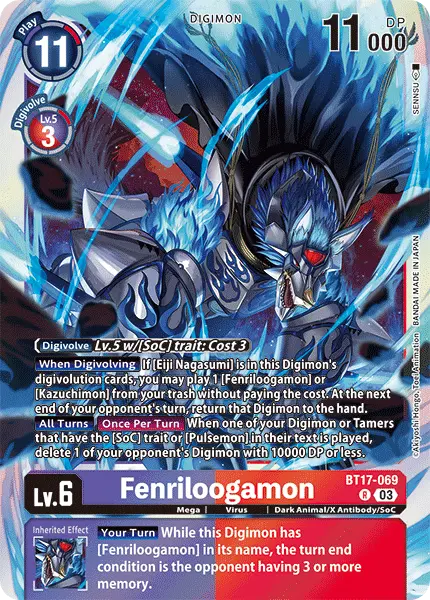 Digimon TCG Card 'BT17-069' 'Fenriloogamon'