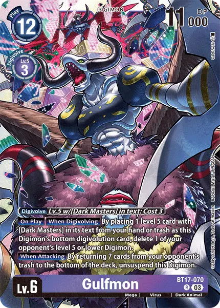 Digimon TCG Card BT17-070 Gulfmon