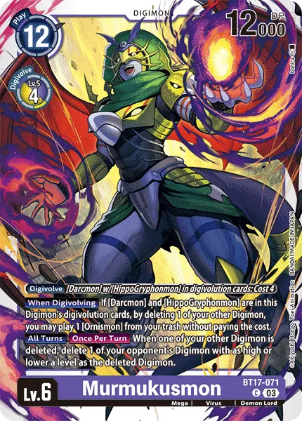 Digimon TCG Card BT17-071 Murmukusmon