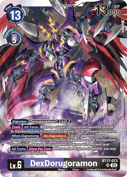 Deck DexDorugoramon - 3rd with preview of card BT17-073