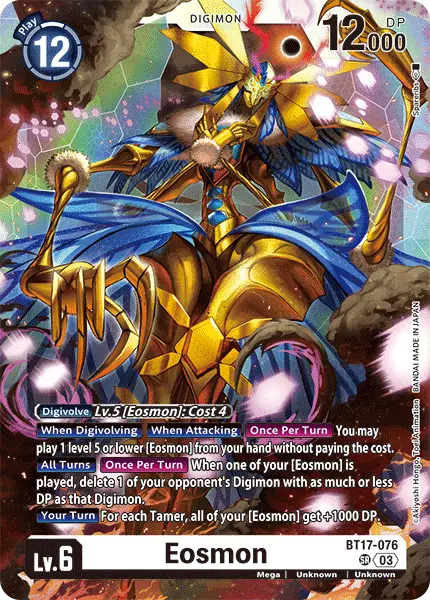 Deck BT17 Eosmon with preview of card BT17-076