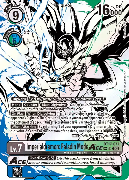 Digimon TCG Card 'BT17-077_P2' 'Imperialdramon: Paladin Mode'