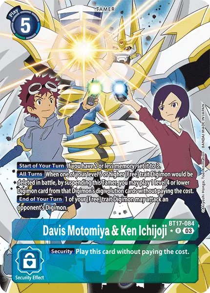 Digimon TCG Card BT17-084_P1 Davis Motomiya & Ken Ichijoji