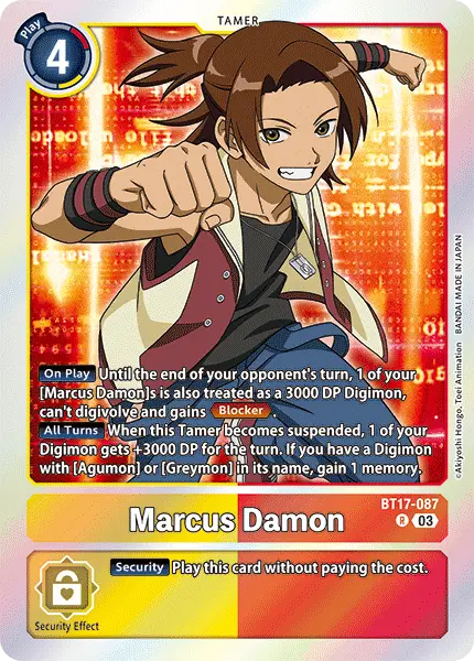 Digimon TCG Card 'BT17-087' 'Marcus Damon'