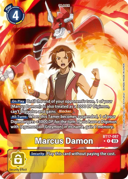 Digimon TCG Card 'BT17-087_P1' 'Marcus Damon'