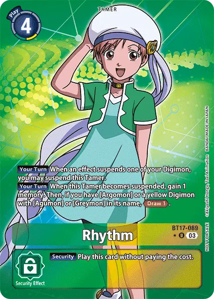 Digimon TCG Card 'BT17-089_P1' 'Rhythm'