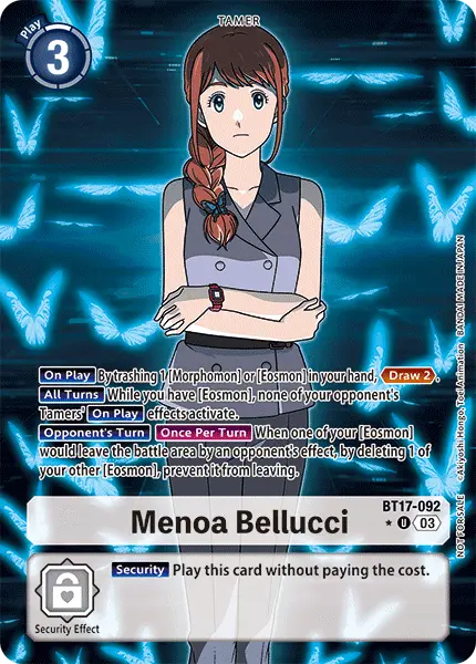 Digimon TCG Card BT17-092_P1 Menoa Bellucci