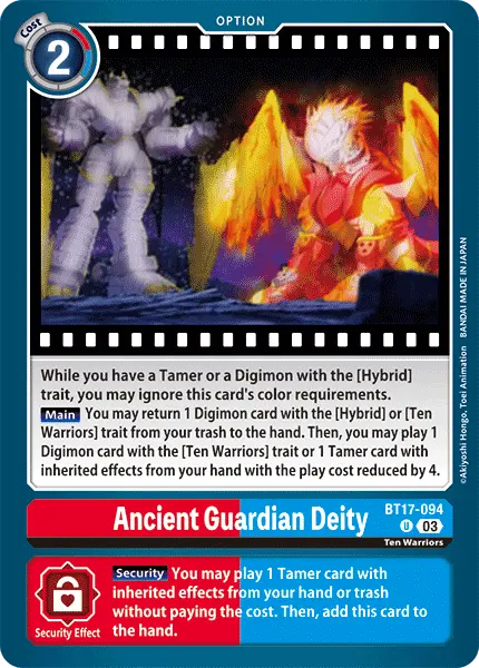 Digimon TCG Card 'BT17-094' 'Ancient Guardian Deity'