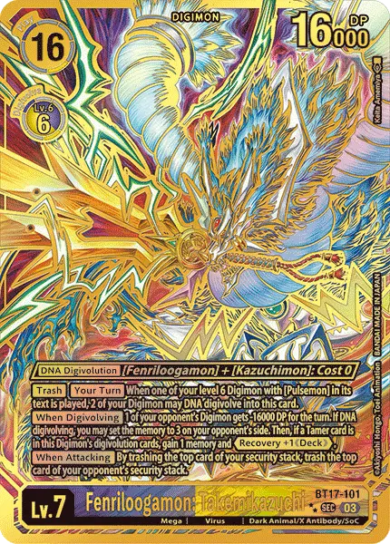 Digimon TCG Card 'BT17-101_P2' 'Fenriloogamon: Takemikazuchi'