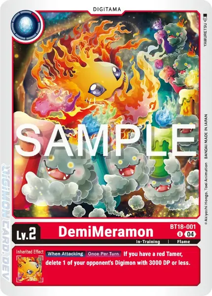 Digimon TCG Card BT18-001 DemiMeramon