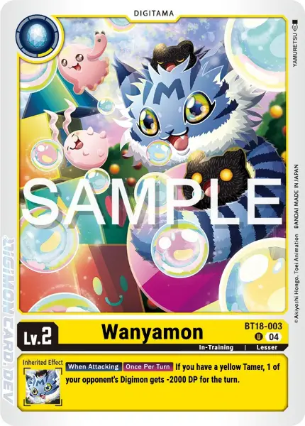 Digimon TCG Card BT18-003 Wanyamon