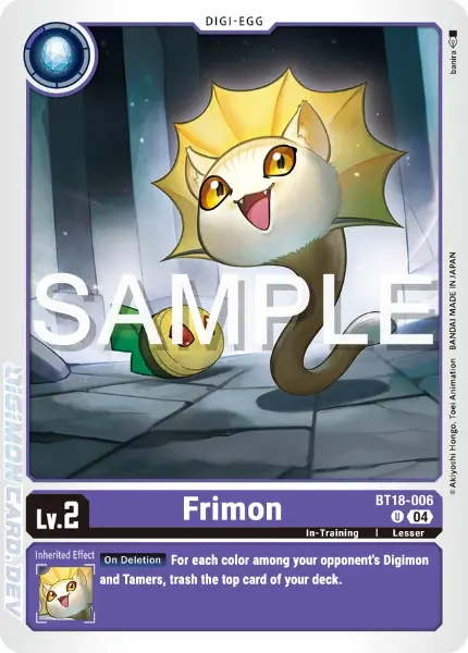 Digimon TCG Card BT18-006 Frimon