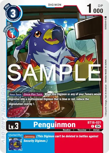 Digimon TCG Card BT18-021 Penguinmon