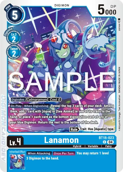 Digimon TCG Card 'BT18-023' 'Lanamon'