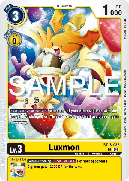 Digimon TCG Card 'BT18-032' 'Luxmon'