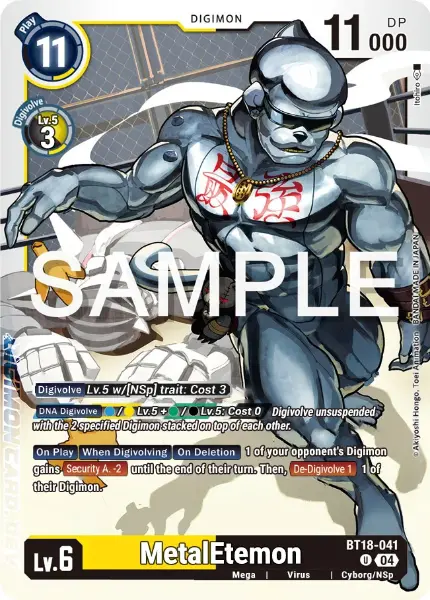 Digimon TCG Card 'BT18-041' 'MetalEtemon'