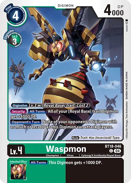 Digimon TCG Card 'BT18-046' 'Waspmon'