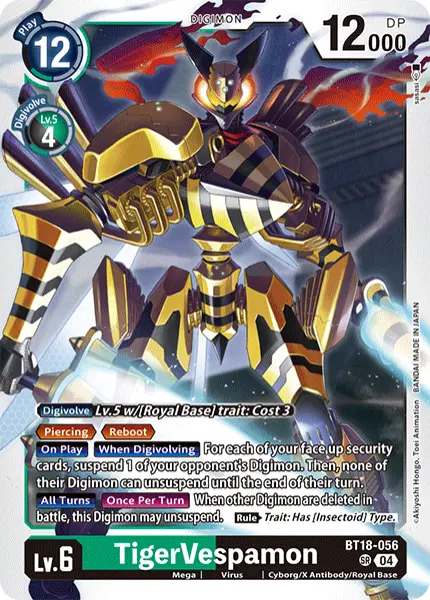 Digimon TCG Card 'BT18-056' 'TigerVespamon'