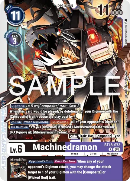 Digimon TCG Card BT18-073 Machinedramon