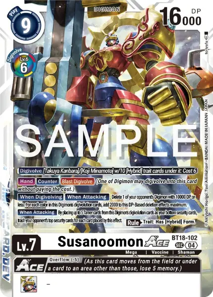 Digimon TCG Card 'BT18-102' 'Susanoomon'