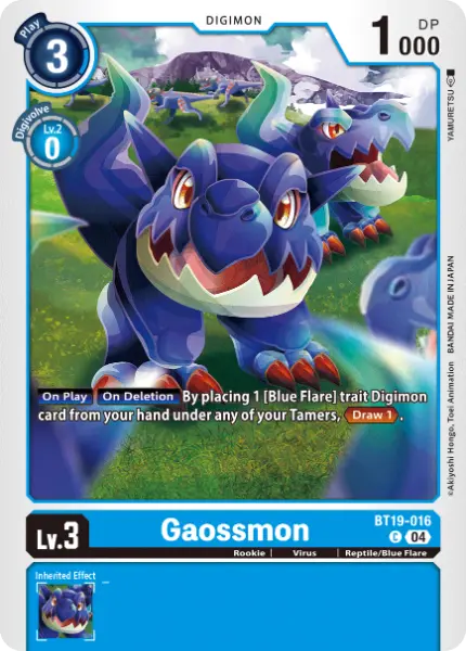 Digimon TCG Card 'BT19-016' 'Gaossmon'