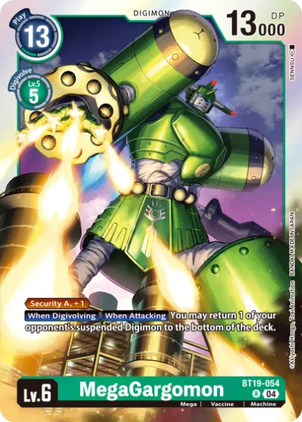 Deck MegaGargomon - 3rd with preview of card BT19-054