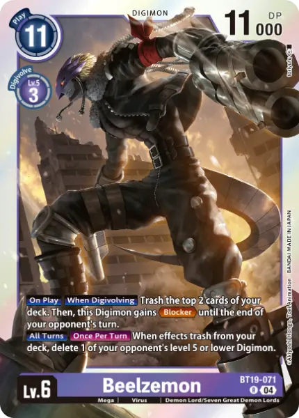 Digimon TCG Card 'BT19-071' 'Beelzemon'
