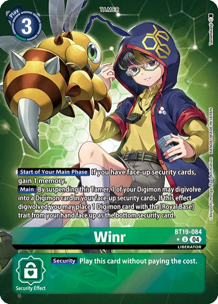 Digimon TCG Card 'BT19-084_P1' 'Winr'