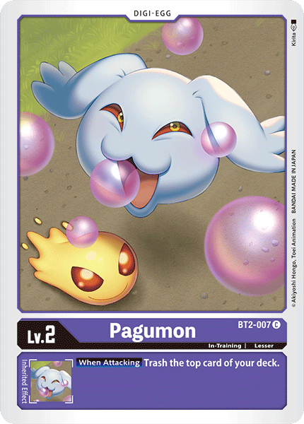 Digimon TCG Card BT2-007 Pagumon