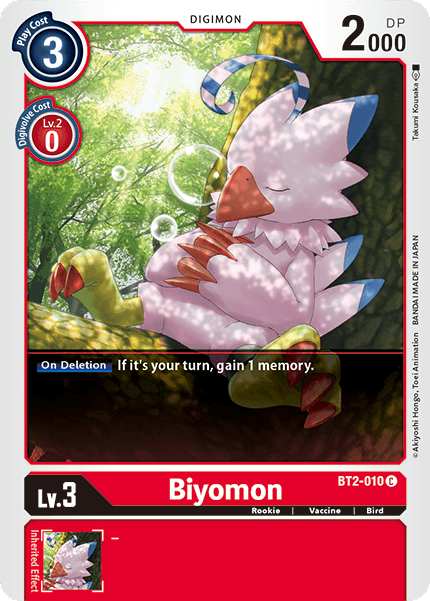 Digimon TCG Card 'BT2-010' 'Biyomon'