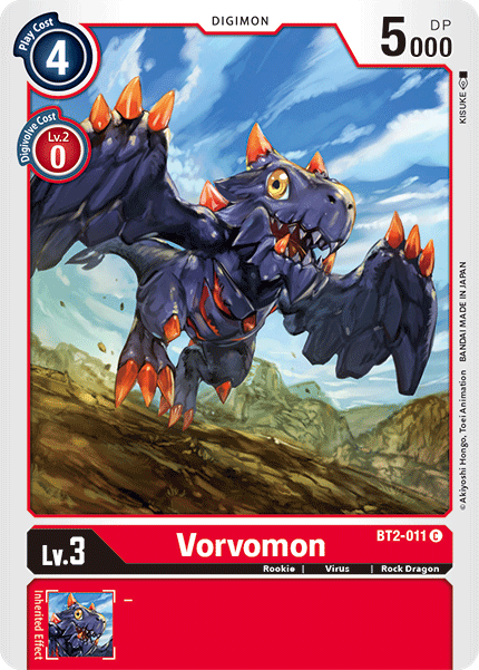 Digimon TCG Card BT2-011 Vorvomon