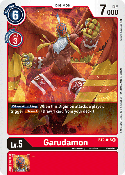 Digimon TCG Card BT2-015 Garudamon