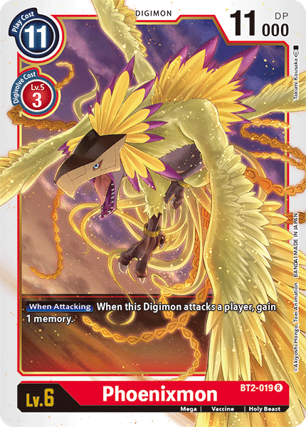 Digimon TCG Card BT2-019 Phoenixmon