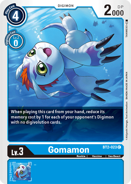 Digimon TCG Card 'BT2-023' 'Gomamon'